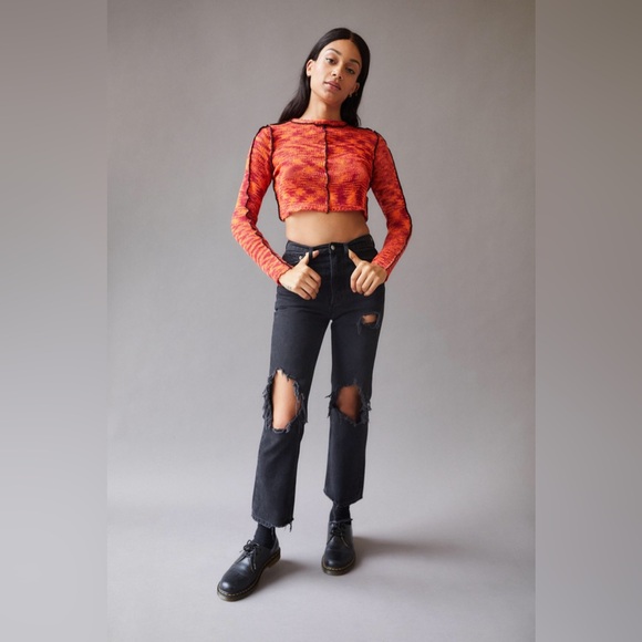 Ragged Priest Space Knit Cropped Sweater, size Medium - Picture 5 of 12